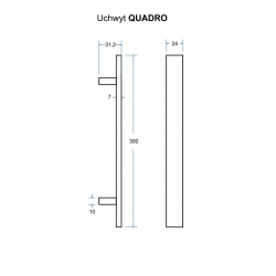 Uchwyt wannowy Rączka do wanny CHROM Quadro